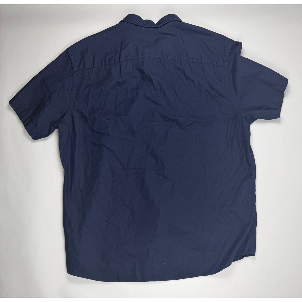 UNTUCKit Briscoe Navy Blue Cotton Short Sleeve Button Down Shirt Mens XL 40918 - Picture 2 of 6